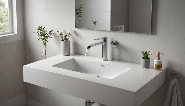 La robinetterie encastrée offre un design très pur
