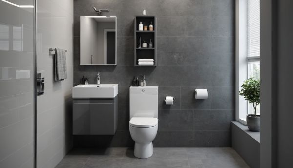 Le WC suspendu moderne optimise l'espace des toilettes